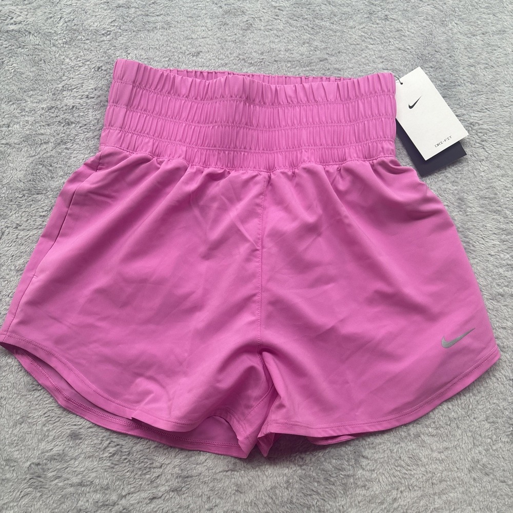 Nike Pink Athletic Shorts with High Waistband
